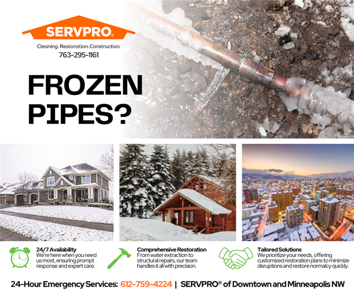 Frozen pipes graphic